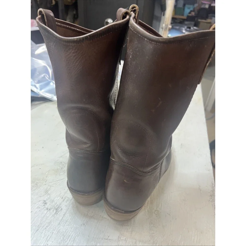 Vintage Double H Wellington Wedge Oil Resistant Sole Steel Toe Work Boots 9D